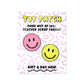 Smiley Face - Upcycled Sew On Dog Toy Patch (Pack of 2, colors randomized)