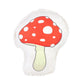 Cute eco-friendly dog toy shaped like a giant red mushroom with white spots. Made with durable canvas and plush cotton sherpa. All materials are non-toxic and vegan-friendly.