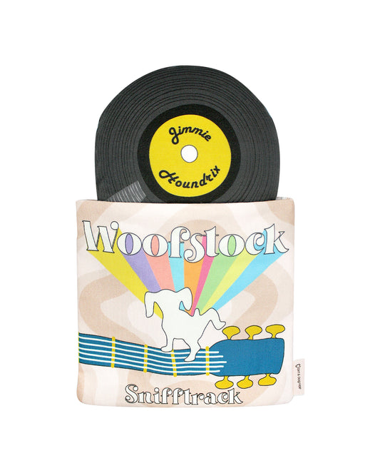 The Vinyl Countdown - Two Piece Sniff & Search Eco-friendly Canvas Dog Puzzle Toy