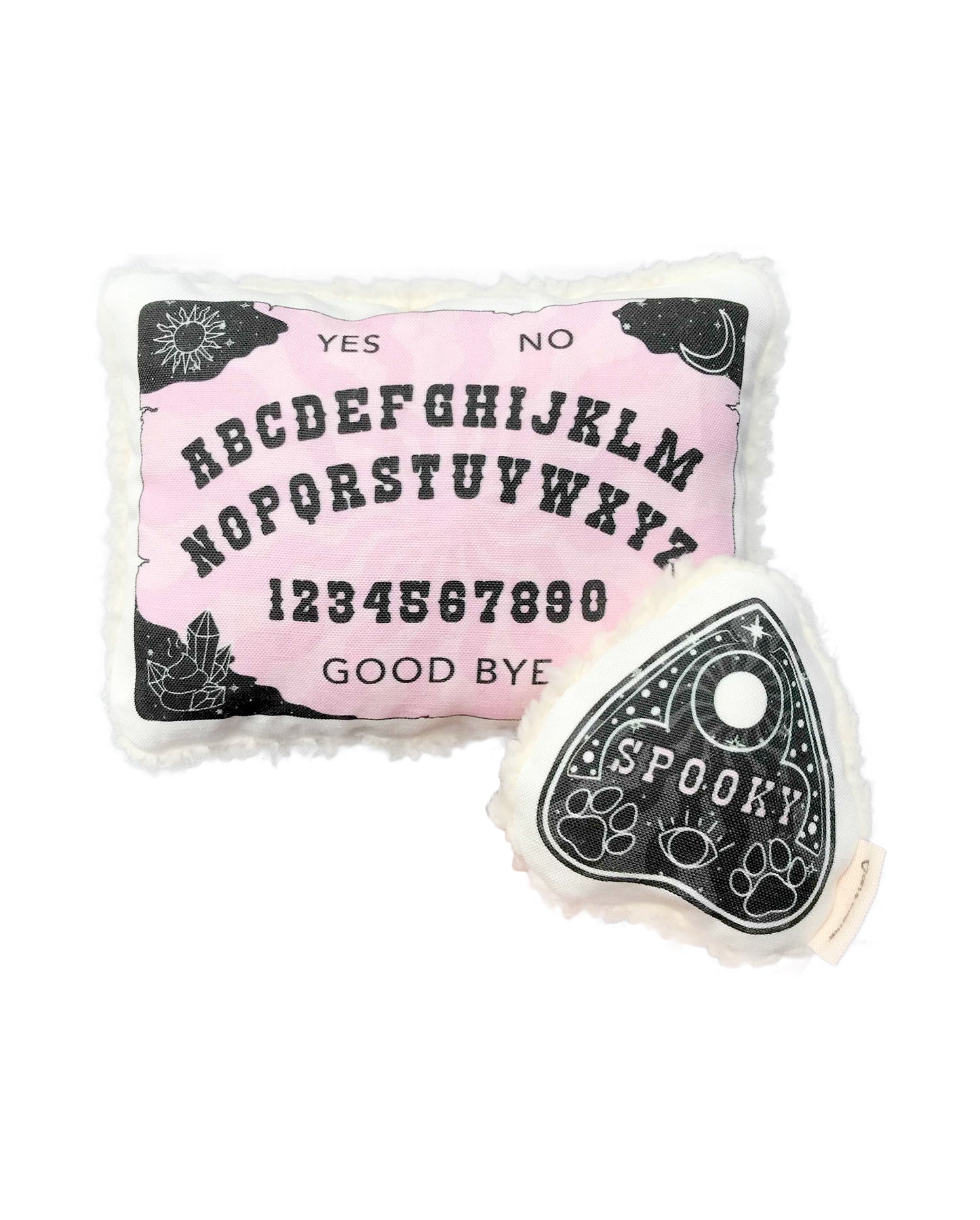 Smells Like Tail Spirit - 2 Pack Eco-Friendly Ouija Board and Planchette Canvas Dog Toy